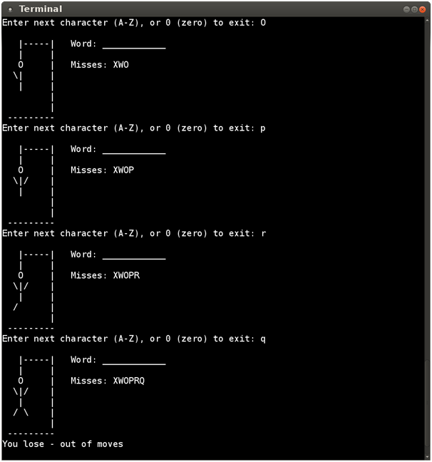 Create a game of Hangman in ARM assembly language 4